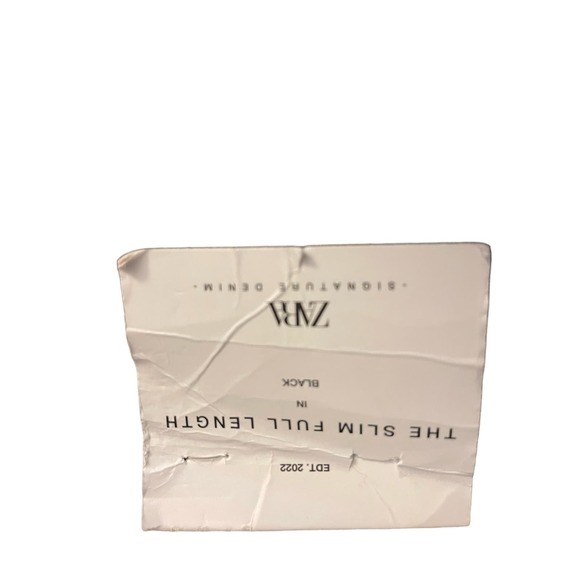 NWT Zara Signature Slim Fit / Full Length / High Rise Jeans in Black Size 0 - Picture 11 of 12